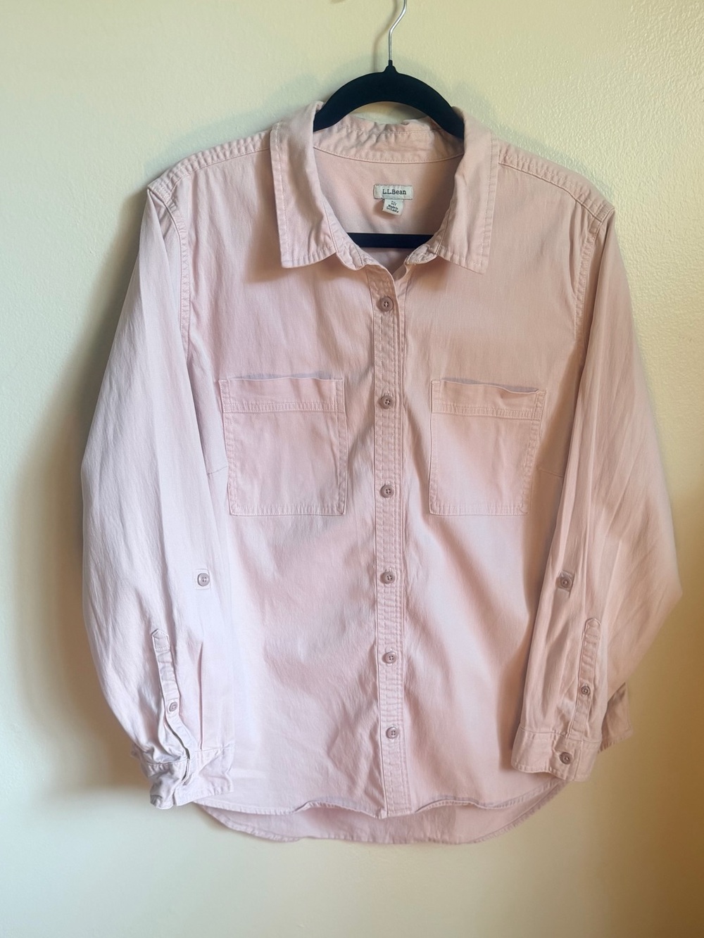 L.L. Bean Light Pink Button-Down Women's Shirt XLP